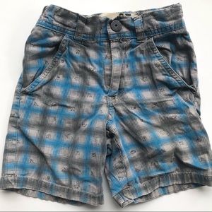 Utility plaid aliens shorts size 2T